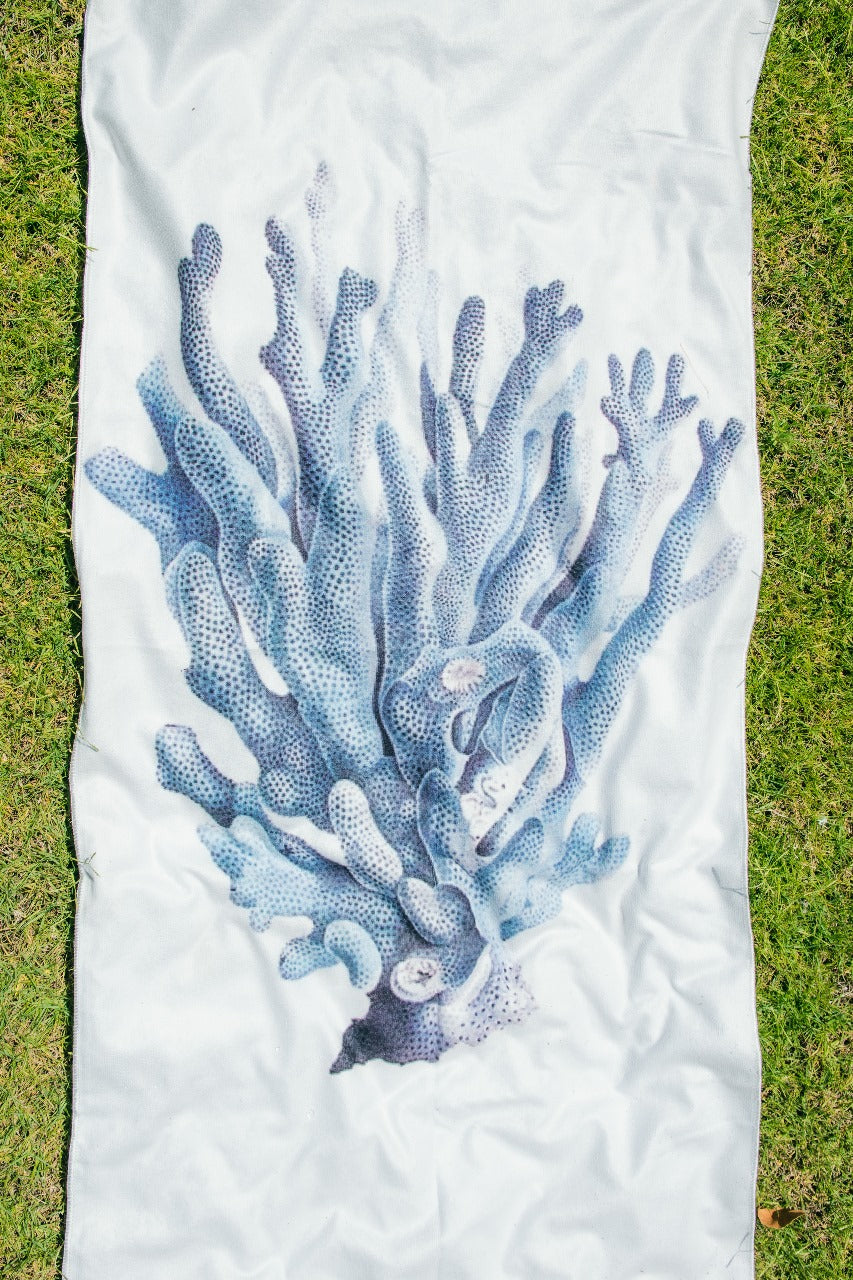 Ocean Coral Print Beach Towel