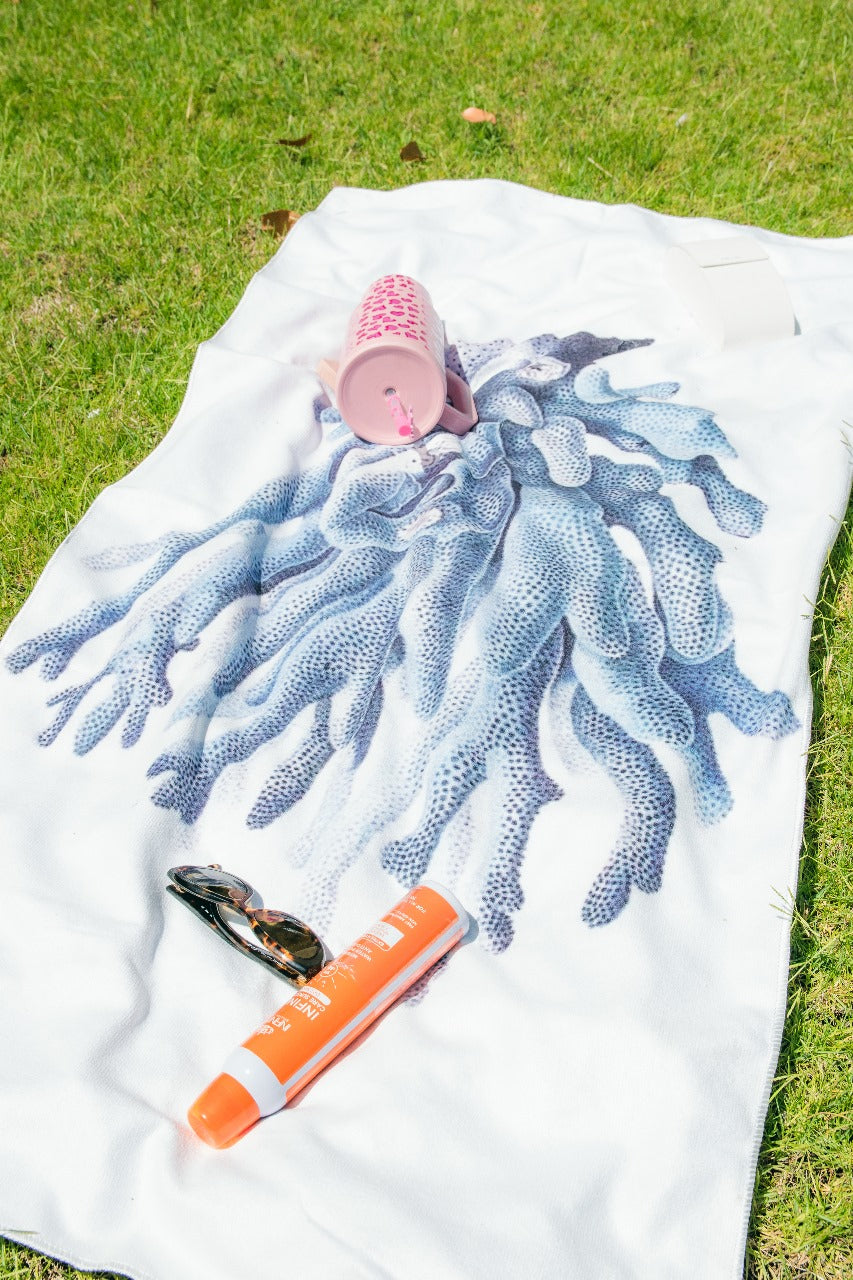 Ocean Coral Print Beach Towel