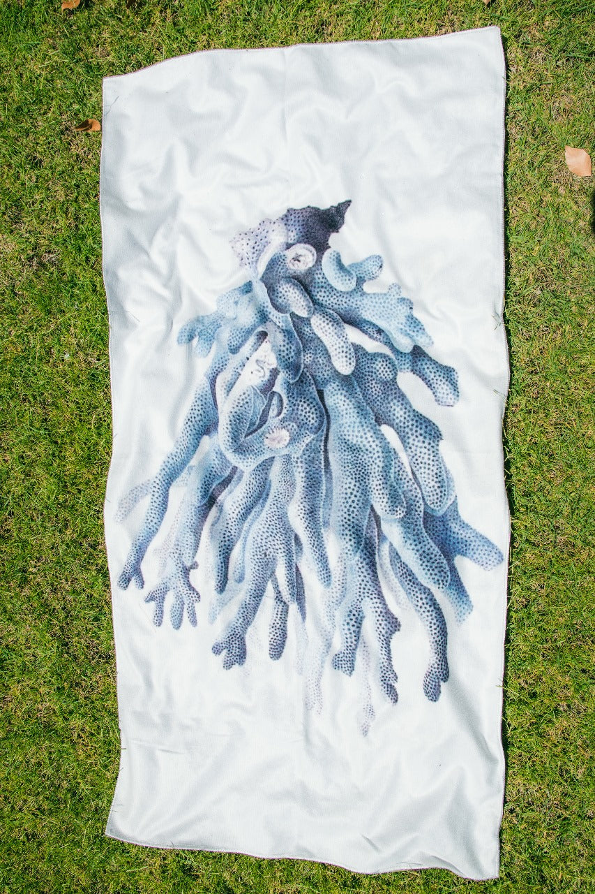 Ocean Coral Print Beach Towel
