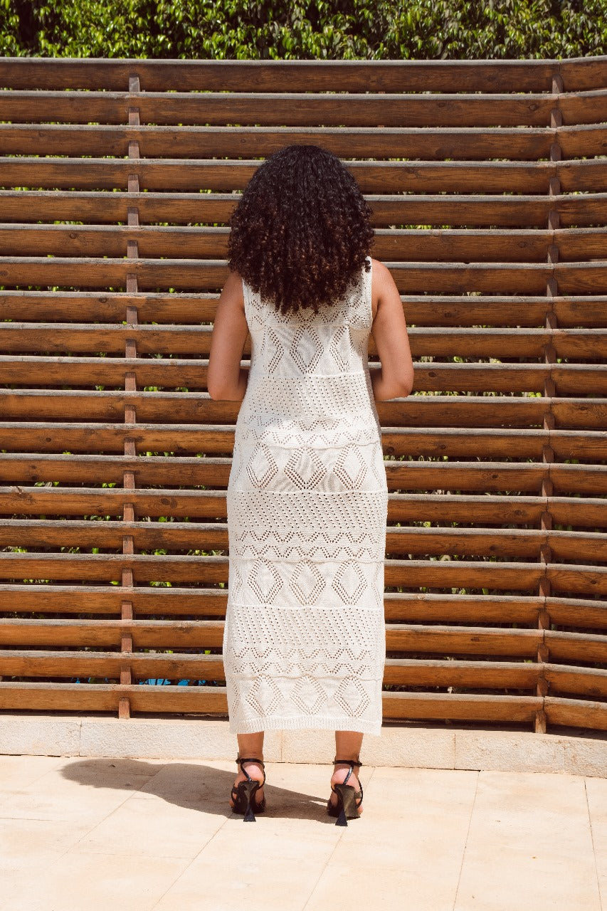 Serena Crochet Knit Cover-Up Dress
